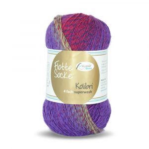 Flotte Socke 4f. Kolibri 6202  orange-gelb-lila