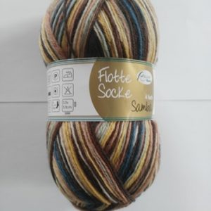 Flotte Socke 4f. Samba Nr. 1294 beige-braun-jeans-messing