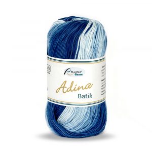 Adina Batik Nr. 212 weiß-dunkelblau-hellblau