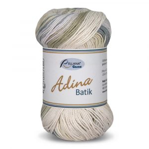 Adina Batik Nr. 216 beige-hellgrau-loden