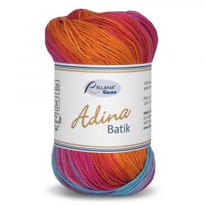 Adina Batik Nr. 224 orange-pink-flieder-türkis