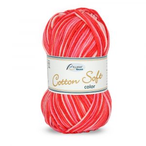 Cotton Soft Color Nr. 103 rot-hellrosa-weiß