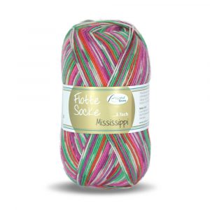Flotte Socke 4f. Mississippi Nr. 1164 pink-orange-grün