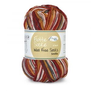 Flotte Socke 4f. Wool Free Smilla Nr. 1382 messing-kastanie-anthrazit