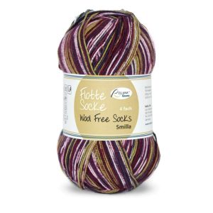 Flotte Socke 4f. Wool Free Smilla Nr. 1384 bordeaux-erika-loden