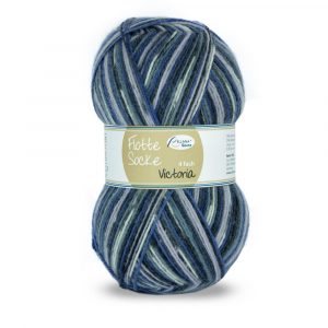 Flotte Socke 4f. Victoria Nr. 1364 hellblau-grau-dunkelblau