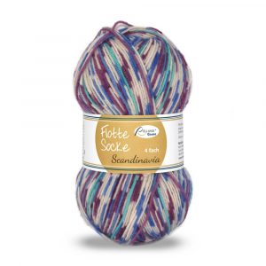 Flotte Socke 4f. Scandinavia Nr. 1472 lila-blau-türkis