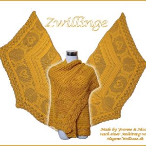 Häkelanleitung Mehrecktuch "Sternzeichen Zwillinge"