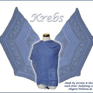 Häkelanleitung Mehrecktuch "Sternzeichen Krebs"