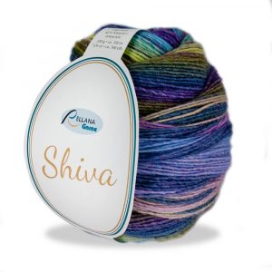 Shiva Nr. 105 hellgelb-lila-blau