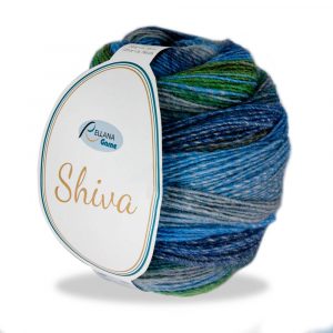 Shiva Nr. 104 hellblau-marine-grün-grau