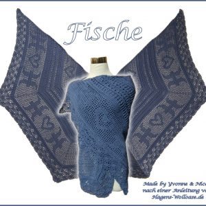 Häkelanleitung Mehrecktuch "Sternzeichen Fische"