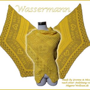 Häkelanleitung Mehrecktuch "Sternzeichen Wassermann"