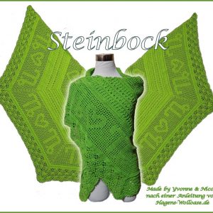 Häkelanleitung Mehrecktuch "Sternzeichen Steinbock"
