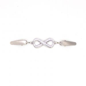 Tuch-Clip (Pullover-Clip) "Unendlichkeit" silber