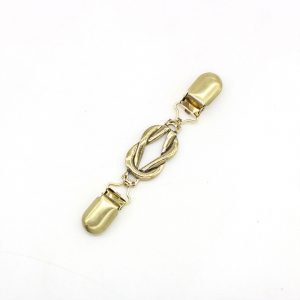 Tuch-Clip (Pullover-Clip) "Knoten" golden