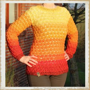 Häkelanleitung Kuschelpullover Frühlingserwachen S-XXL