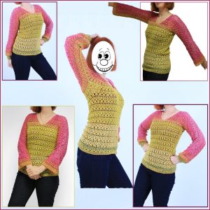 Häkelanleitung Pullover One-Cake Wickerdream
