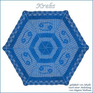 Häkelanleitung Tischdecke "Sternzeichen Krebs"