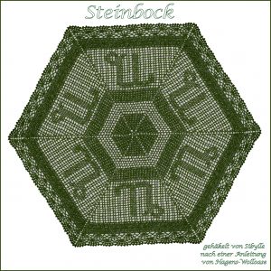 Häkelanleitung Tischdecke "Sternzeichen Steinbock"