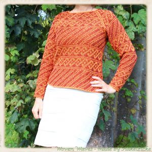 Häkelpullover "Woven Waves" RVO im Interlocking, alle Größen