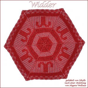 Häkelanleitung Tischdecke "Sternzeichen Widder"