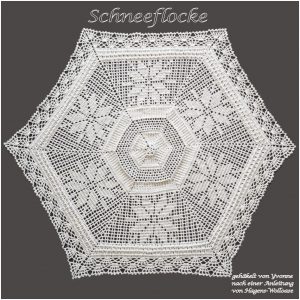 Häkelanleitung Tischdecke "Schneeflocke"