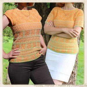 Häkelpullover "Woven Wanda" RVO im Interlocking, alle Größen